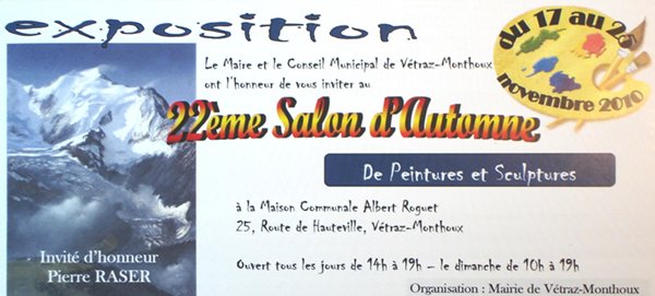 Invitation Salon d'Automne 2008 Vtraz-Monthoux 