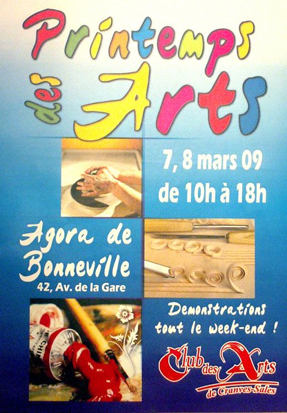 Affiche exposition 2009 Club des Arts  Bonneville
