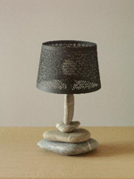 Lunimaire - Lampe galets abat-jour mtal