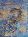 Déchirure céleste - Tableau de Nadine Perraudat réalisé en peinture acrylique et techniques mixtes - 40cm x 50cm 