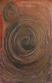 Magma - Tableau de Nadine Perraudat réalisé en peinture acrylique et techniques mixtes - 25cm x 40cm