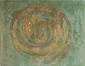 Nébuleuse - Tableau de Nadine Perraudat réalisé en peinture acrylique et techniques mixtes - 40cm x 50cm
