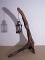 Branche bois flotté support lanterne - Ref. BL10011