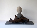 Trophée de l'Entreprise Eco-Responsable 2014 - Prix du public - Sculpture galet et bois flotté