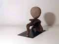 Trophée N°4 de l'entreprise éco-responsable 2015 - Sculpture galet et bois flotté