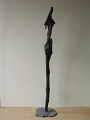 4 - Elan - Sculpture en bois flotté teinté en noir mat