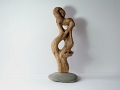 6 - Fusion - Sculpture en bois flotté couple enlacé